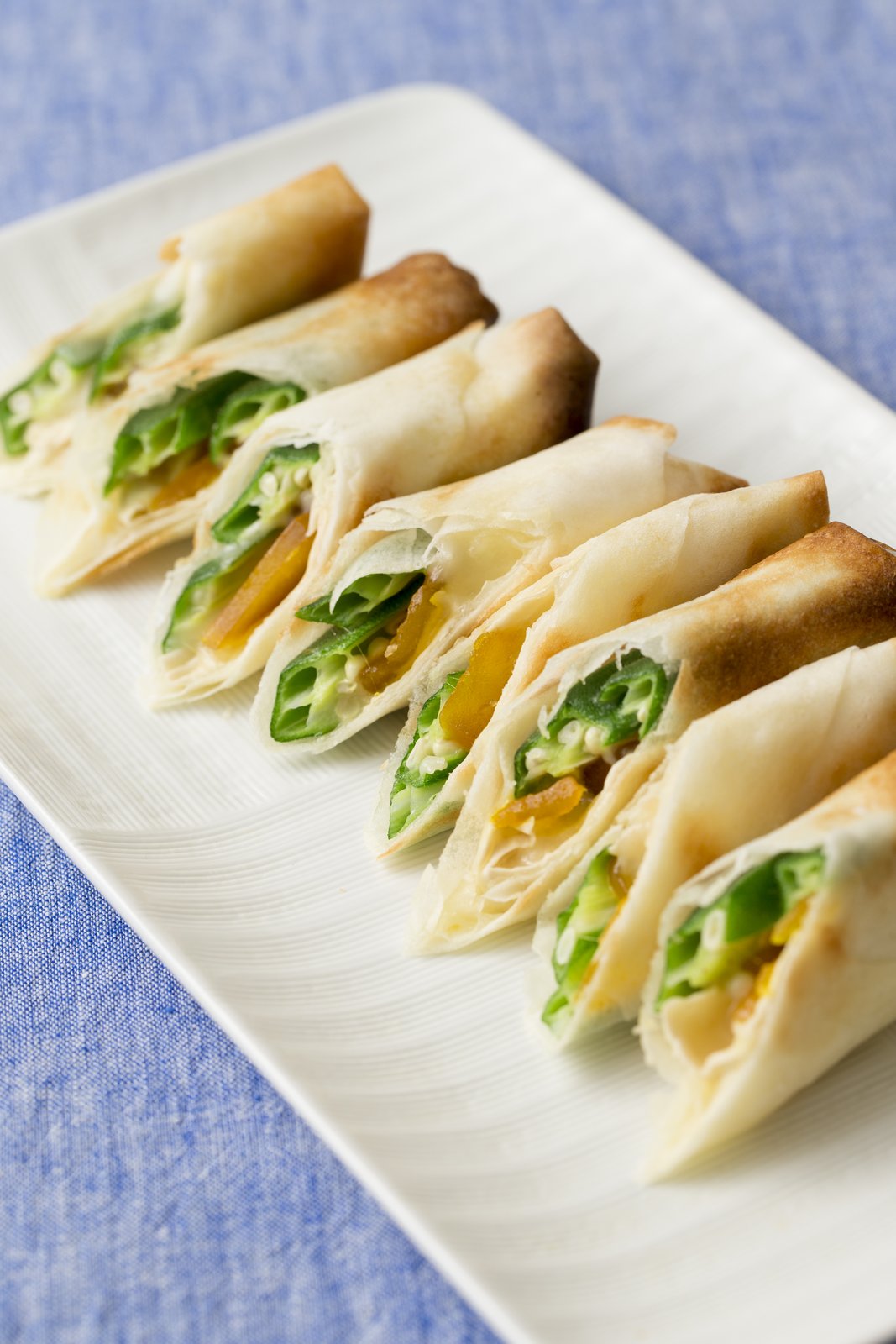 からすみとチーズの焼春巻きの仕上がり