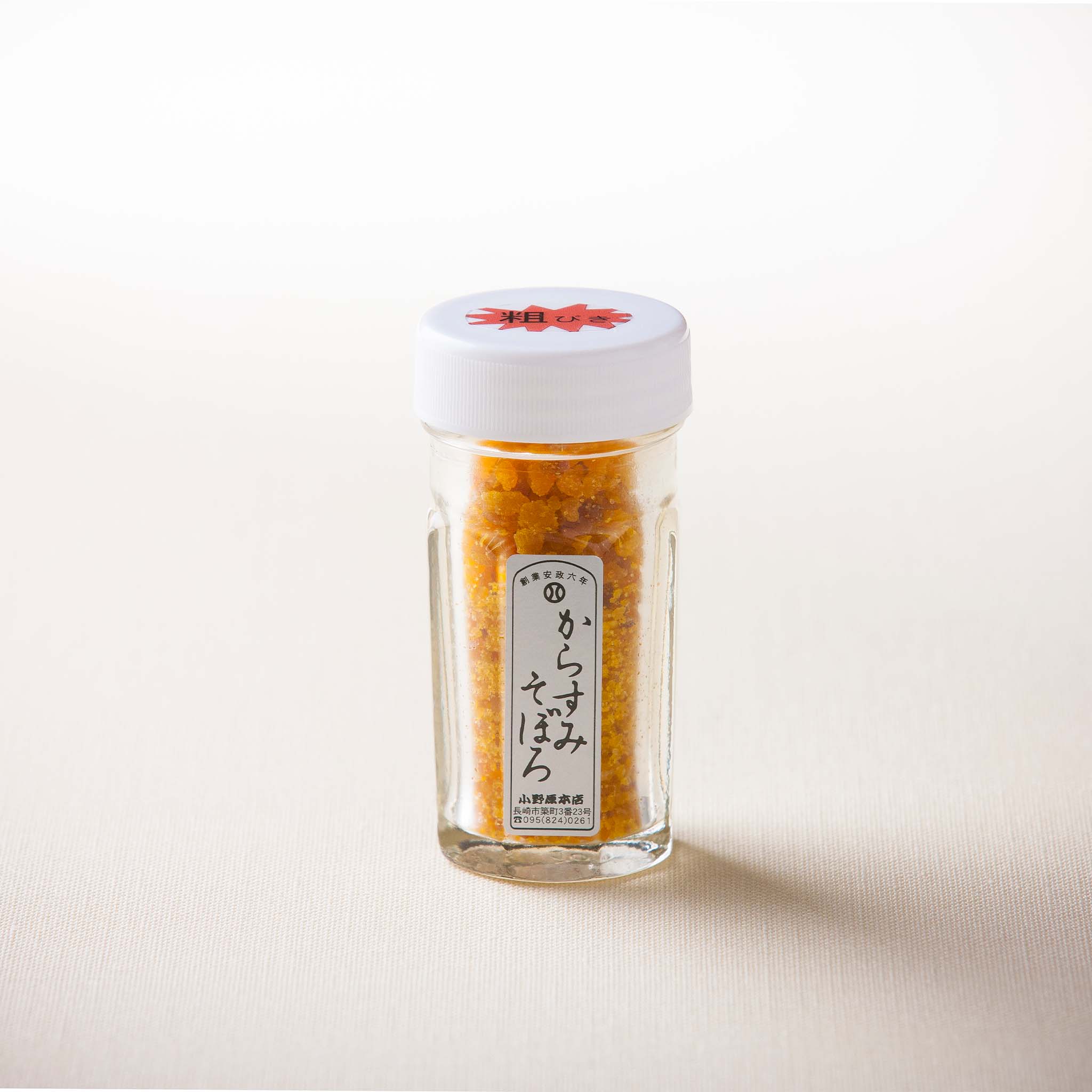 からすみそぼろ（粗挽き）｜からすみ加工品 – 小野原本店